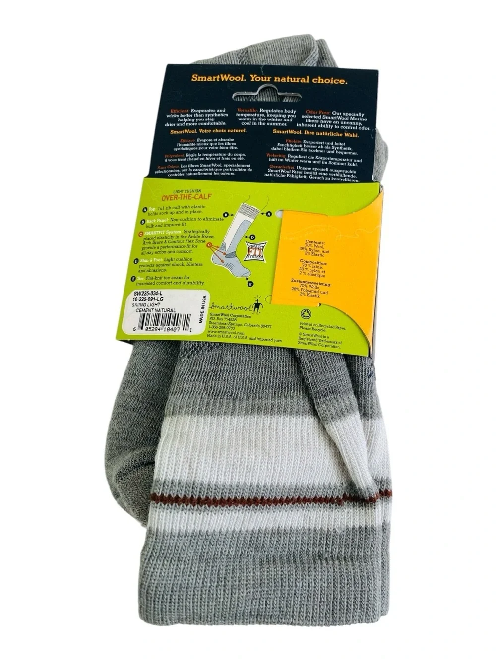Smartwool Light Cushion Sking Smart Fit System Socks  M9-11.5 W10-12.5